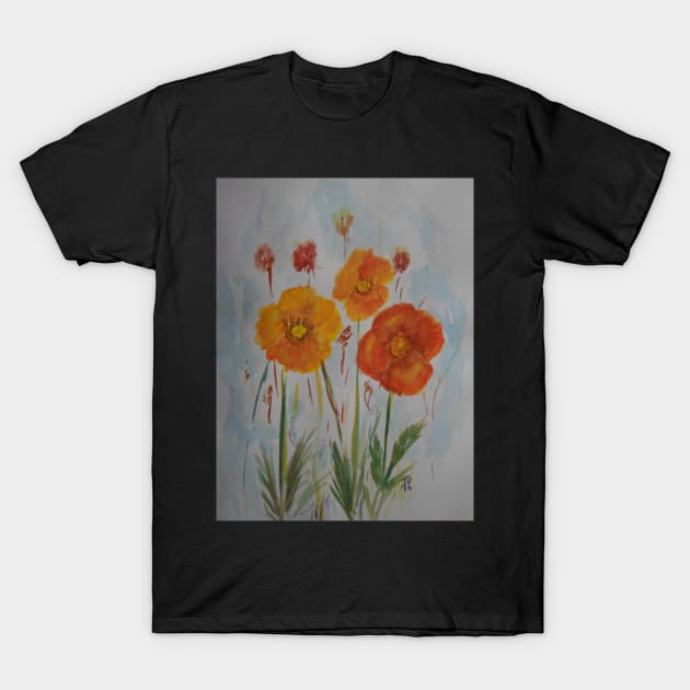 Poppies of the Orange variety T-Shirt by Beswickian